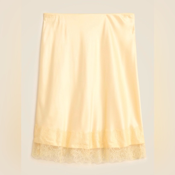 J.Crew “Gwen” Lace Trim Slip Skirt in Luster Charmeuse - Picture 3 of 6